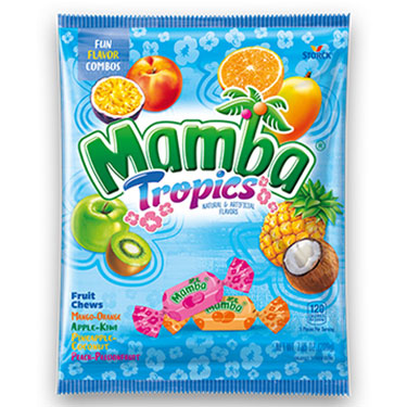 Mamba Fruit Chews Tropics 7oz Bag Expires May 31st 2025