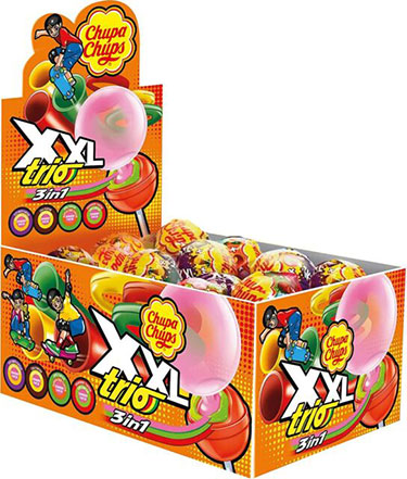 Chupa Chups Lollipops XXL Trio 48ct Box Expires February 7th 2026