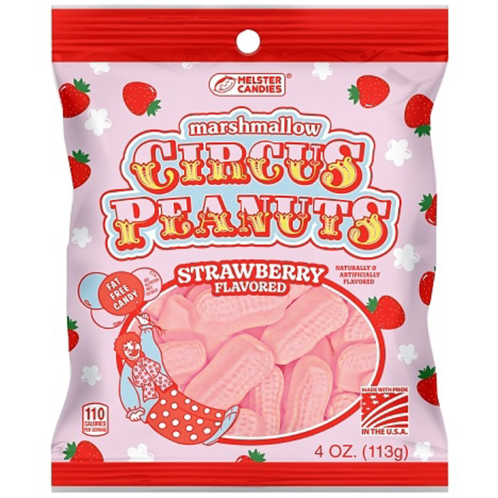 Melster Strawberry Circus Peanuts 4oz Bag