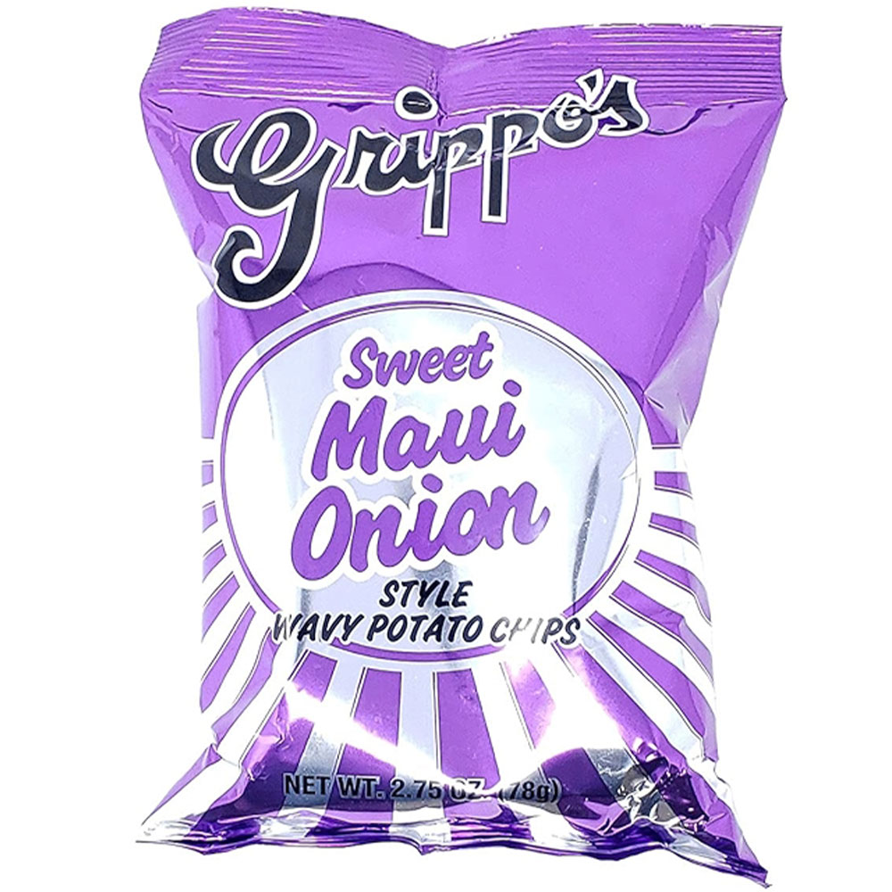 Grippo's Sweet Maui Onion Wavy Potato Chips 2.75oz Bags 24ct