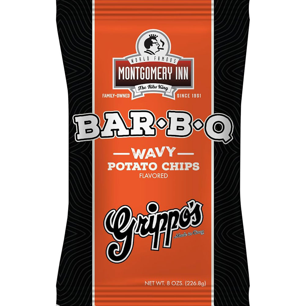 Grippo's Montgomery Inn Wavy BBQ Potato Chips 8oz Bag