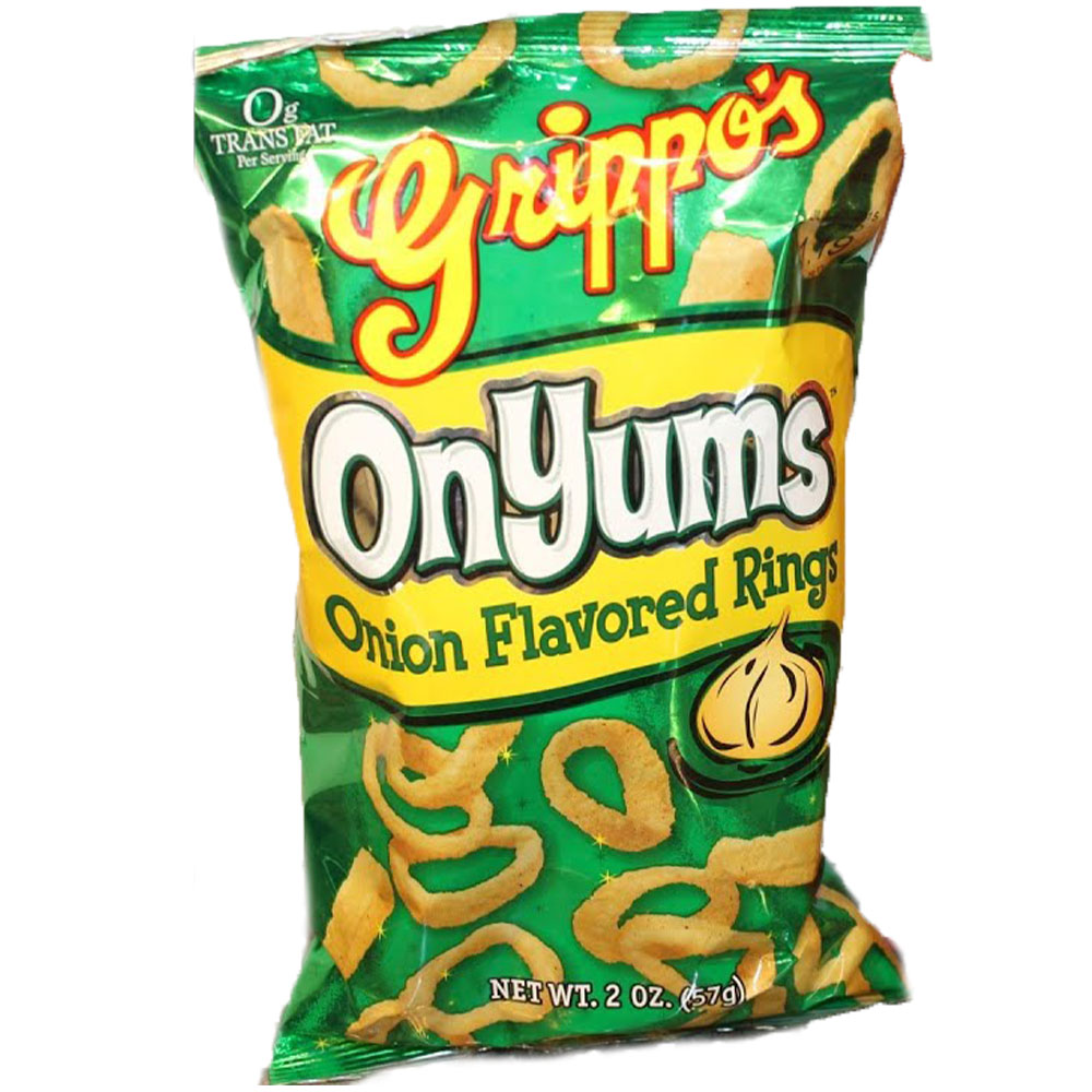 Grippo's OnYums Onion Flavored Snack Rings 2oz Bags 20ct