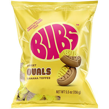 Bubs Sweet Oval Banana Toffee 5.5oz Bag