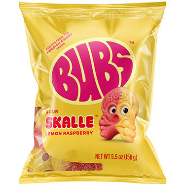 Bubs Sour Skalle Lemon Raspberry 5.5oz Bag