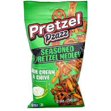 Pretzel Pzazz Sour Cream and Chive 12ct Box Expires May 28th 2026