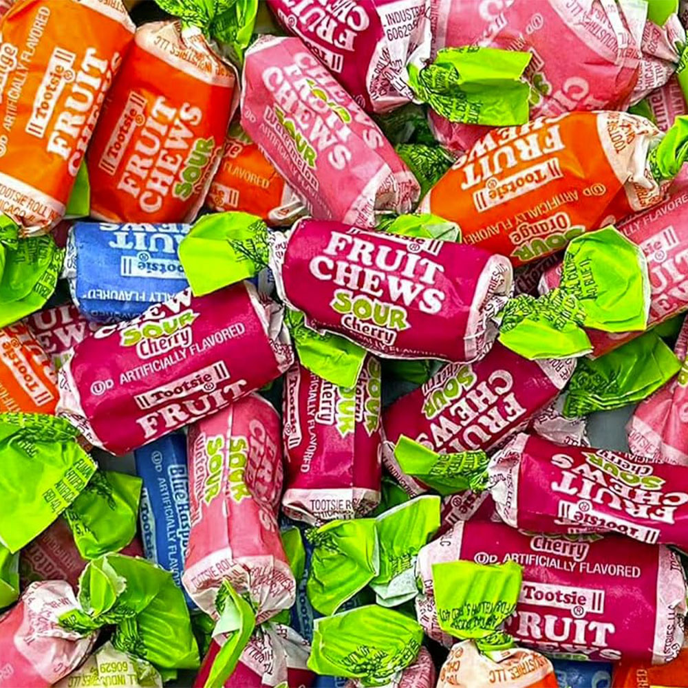 Tootsie Roll Fruit Chews Sour Assorted 1 lb