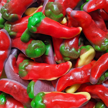 Vidal Gummy Fire Peppers 1 Lb