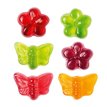 Vidal Easter Gummi Flowers and  Butterflies 1lb