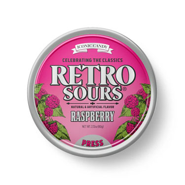 Retro Sours Raspberry 2.12oz Tin