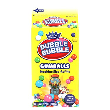 Dubble Bubble Assorted Gumballs Refill 12oz 