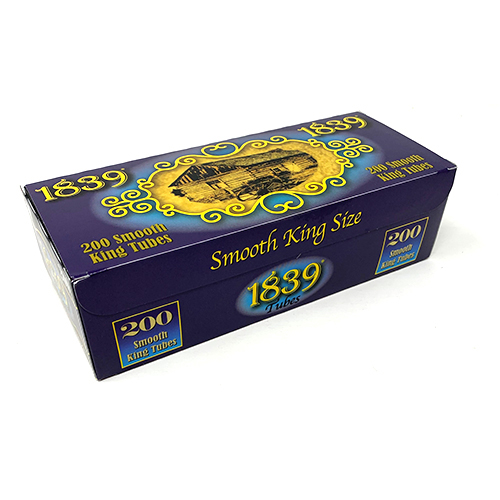 1839 Smooth King Size Cigarette Tubes 200ct 