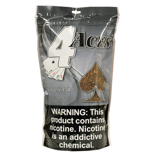 4 Aces Silver 16oz Pipe Tobacco 