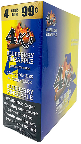 4 Kings Cigarillos Blueberry Pineapple 15ct 