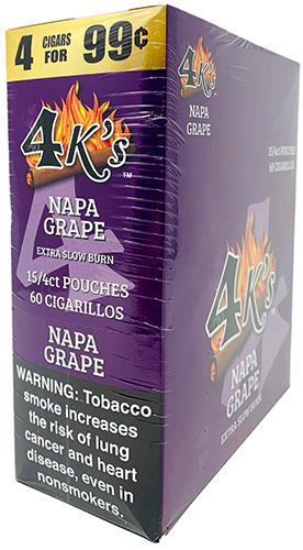 4 Kings Cigarillos Napa Grape 15ct 