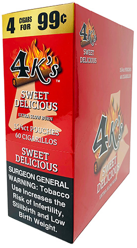 4 Kings Cigarillos Sweet Delicious 15ct 