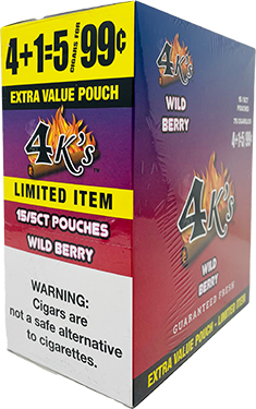 4 Kings Cigarillos Wild Berry 15ct 