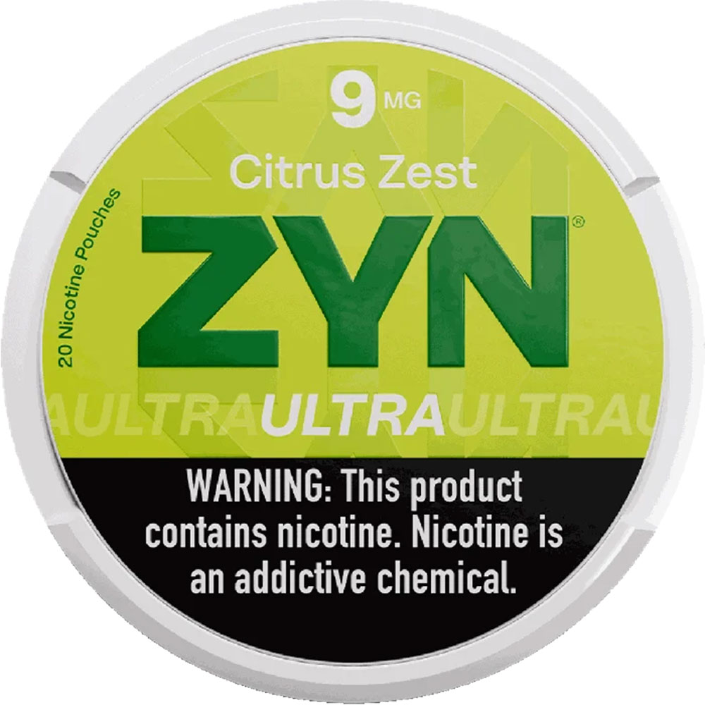 ZYN Ultra Nicotine Pouches Citrus Zest 9mg 5ct