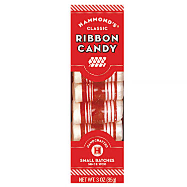 Hammonds Peppermint Ribbon Candy 3oz Box