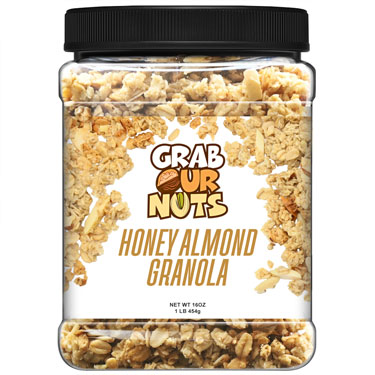 Grab Our Nuts Honey Almond Granola 16oz Jar