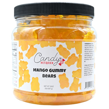 Candy Retailer Gummy Bears Mango 2 Lb Jar