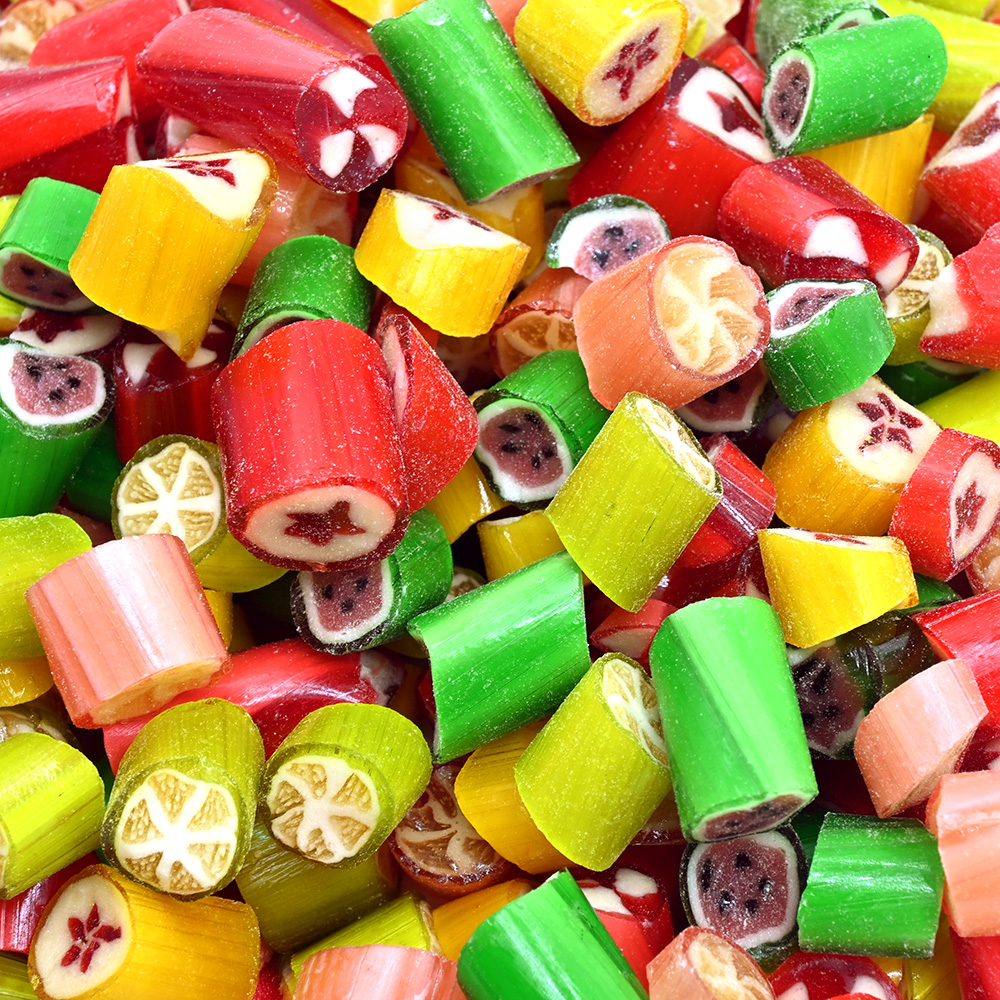 Christmas Cut Rock Candy Assorted Flavors Festive Hard Candy Mix 5 lb