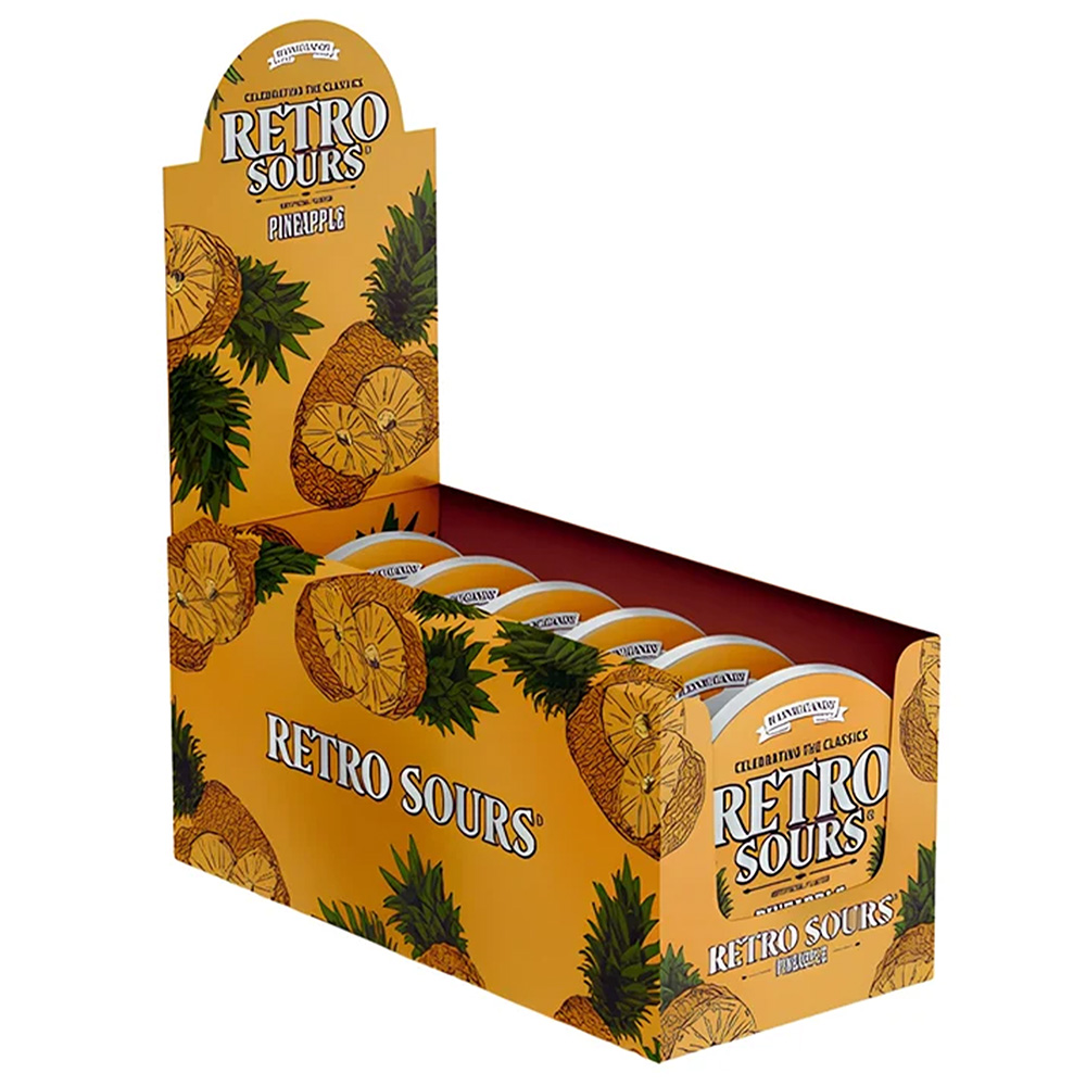 Retro Sours Pineapple 2.12oz Tin 8ct Box