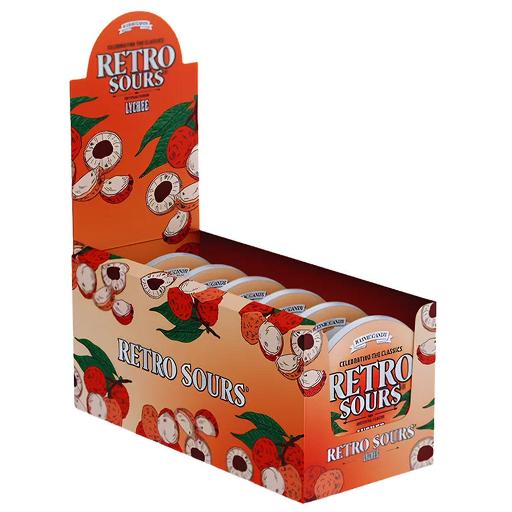 Retro Sours Lychee 2.12oz Tin 8ct Box