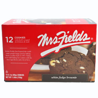 Mrs Fields White Fudge Brownie 2.1oz 12ct Box