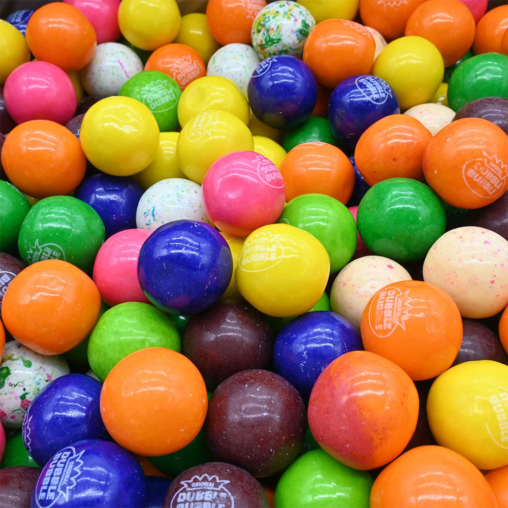 Dubble Bubble 1 Inch Assorted 10 Flavor Gumballs 2 lb