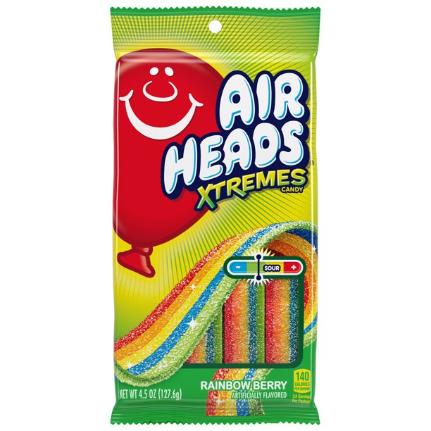 Airheads Xtremes Belts Rainbow Berry 4.5oz Bag 