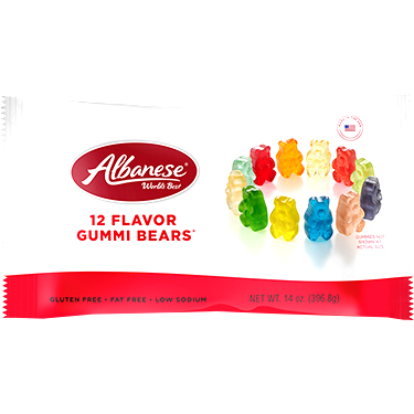 Albanese 12 Flavor Gummi Bears 14oz Bag 