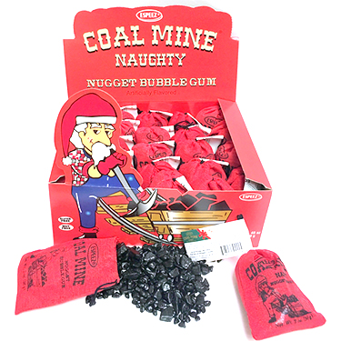 Espeez Coal Mine Naughty Nugget Bubble Gum Single Bag 