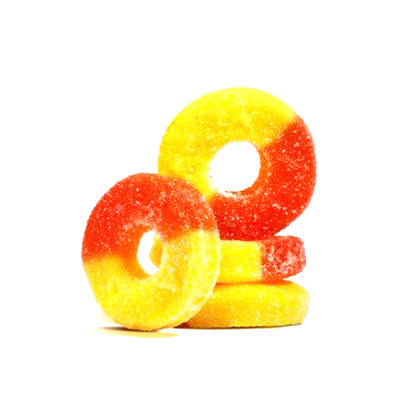 Albanese Gummi Peach Rings 1lb 