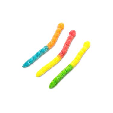 Albanese Large Sour Neon Gummi Worms 1lb 