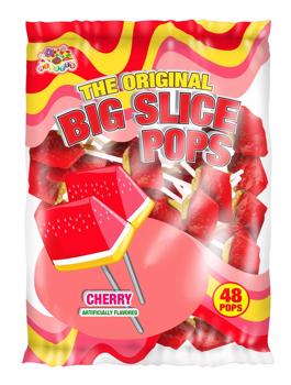 Alberts Big Slice Cherry Pops 48ct Bag 