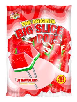 Alberts Big Slice Strawberry Pops 48ct Bag 