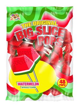 Alberts Big Slice Watermelon Pops 48ct Bag 