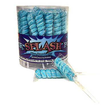 Alberts Color Splash Pops Baby Blue Raspberry 30ct Tub 