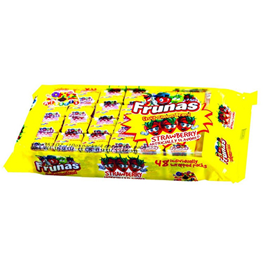 Alberts Frunas Fruit Chews Strawberry 48ct 