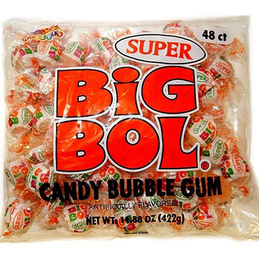 Alberts Super Big Bol Candy Coated Bubble Gum 48ct Bag 