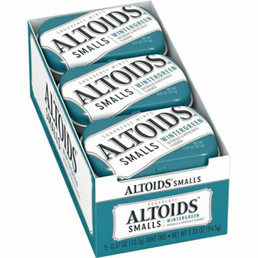 Altoids Smalls Sugar Free Wintergreen 9ct Box 