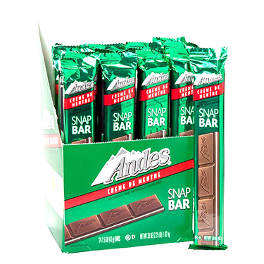 Andes Creme De Menthe Snap Bar 24ct Box 