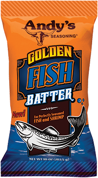 Andys Seasoning Golden Fish Breading 10oz Bag 
