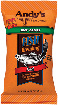 Andys Seasoning Red Fish No MSG Breading 10oz Bag 