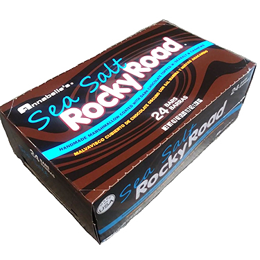 Annabelles Dark Chocolate Sea Salt Rocky Road Candy Bar 24ct Box 