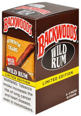 Backwoods Cigars Wild Rum 8 Packs of 5 