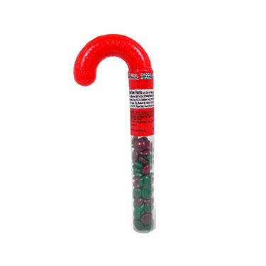 Bee Christmas Candy Cane Tube with Chocolate Lentils 