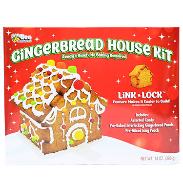 Bee Christmas Gingerbread House Kit 14oz 