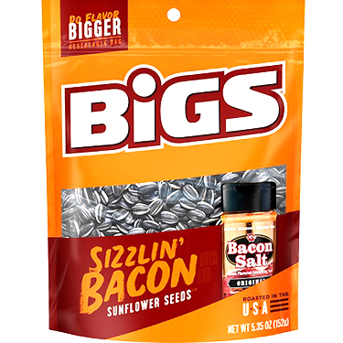 Bigs Sunflower Seeds Sizzlin Bacon 5.3oz Bag 