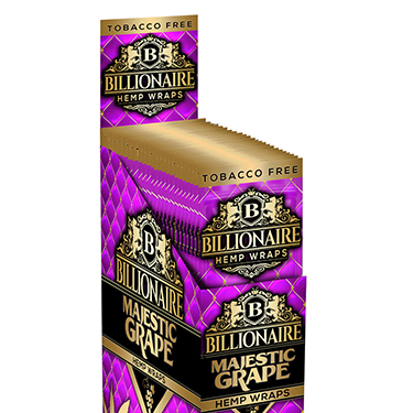 Billionaire Hemp Wraps Majestic Grape 25 Packs of 2 